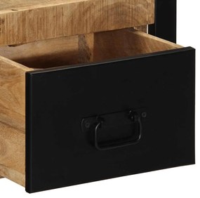 Mesa de cabeceira 40x35x25 cm madeira maciça manga áspera
