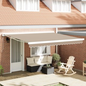 vidaXL Tecido de substituição para toldo para estrutura de 4x3.5 m em bege