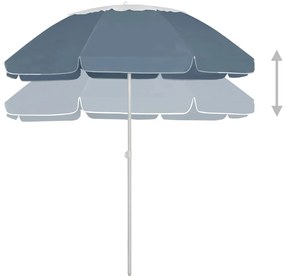 Guarda-sol de praia 300 cm azul