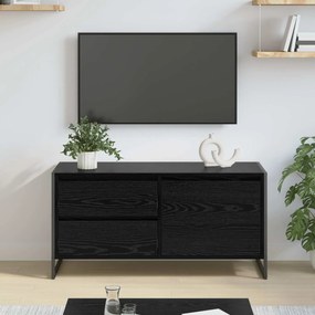 vidaXL Gabinete para TV com gaveta Carvalho Preto 100 x 36 x 49.5 cm