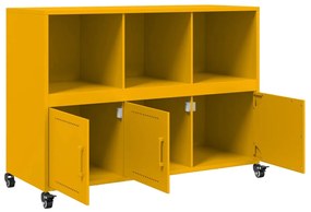 Aparador 100,5x39x72 cm aço amarelo mostarda
