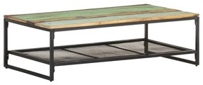 Mesa de centro 110x60x35 cm madeira recuperada maciça