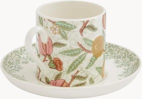 Chávenas de café expresso com pires em grés Morris & Co., conjunto de 4