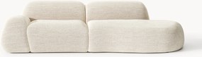 Módulo com chaise longue em bouclé Wolke (3 lugares)
