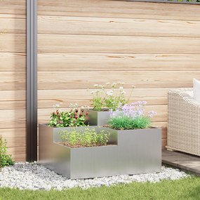 Jardineira vidaXL 80x80x48 cm Aço Galvanizado