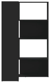 Estante canto 4 prateleiras 85x85x140 cm deriv. madeira preto