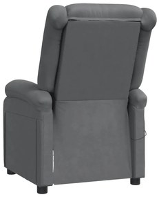 Cadeira de massagens couro artificial cinzento