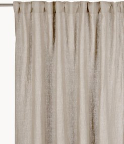 Cortinas opacas multi-banda em linho Julie, conjunto de 2, L 145 cm