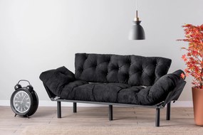 Mesa de Centro Selin Metal Ferforje – Carvalho e Preto – 90x90x38 cm