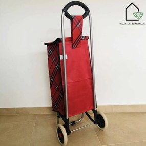 Carrinho para Compras | Vermelho &amp; Preto