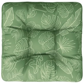 Almofadão para paletes 58x58x10 cm tecido oxford padrão folhas