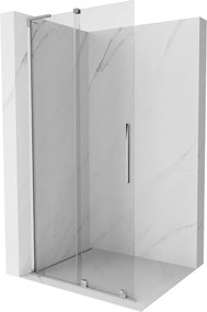 Mexen Velar L parede de chuveiro deslizante Walk-in 100 x 200 cm, transparente 8 mm, cromado - 871-100-003-03-01