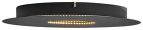 Plafon Moderno Preto 40cm incl. LED Regulável em 3 Níveis - Morning Moderno