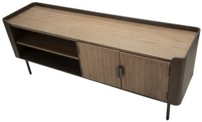 ARMÁRIO DE TV TORONTO 150X42X58 CM CINZENTO E CASTANHO