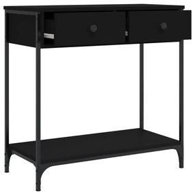 Mesa consola 75x34,5x75 cm derivados de madeira preto