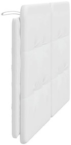 Almofadão de cabeceira 140 cm couro artificial branco