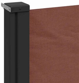 Toldo lateral retrátil 220x600 cm castanho
