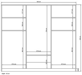 Roupeiro Royal – Branco – 180x180x43 cm