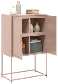 Aparador alto 68,5x38,5x107 cm aço rosa