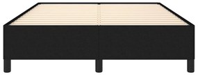 Estrutura de cama sem colchão 140x190 cm tecido preto