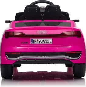 Carro elétrico para Crianças 12V 4x4 Audi SQ8, Rodas de espuma EVA, comando, assento Couro ecológico Rosa