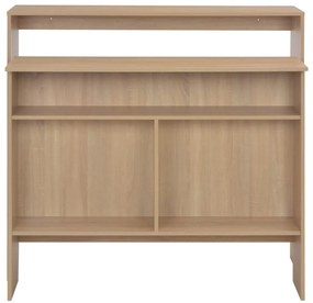 Mesa de bar com 2 tampos carvalho 130x40x120 cm