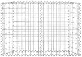 Canteiro elevado/cesto gabião trapézio 150x20x100cm aço galvan.
