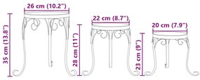 Suportes de plantas 3 pcs cerâmica terracota e branco