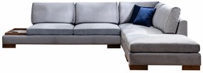 Sofá de Canto Tulip – Cinzento Escuro – 313 x 193 cm