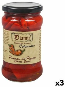 Pimentos de piquillo assados Diamir 290 g (Pack 3 uds)