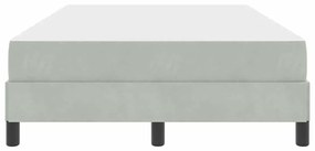 Cama box spring com colchão Cinzento-claro 120 x 200 cm Veludo