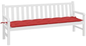 Almofadão p/ banco de jardim 200x50x7cm tecido oxford vermelho