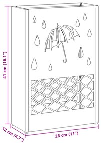 Suporte para Guarda-Chuva Preto Metal Médio