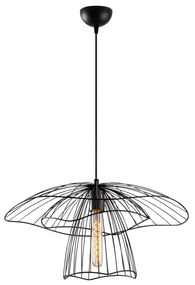 Candeeiro Chandelier Tel – Preto – 50 cm de Diâmetro, Altura Ajustável