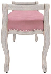 Banco 110x45x60 cm veludo rosa