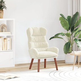 Poltrona Relaxante em Veludo Creme