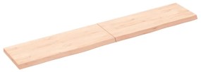 vidaXL Prateleira de parede 160x30x(2-4)cm carvalho maciço não tratado