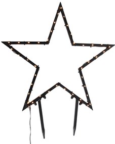 Foco de Natal Estrela de Natal Preto 60cm incl. LED IP44 - Kas