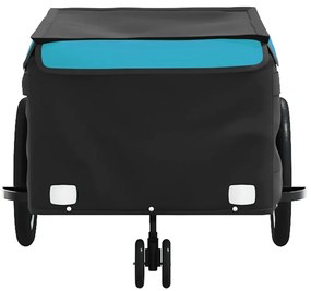 Reboque para bicicleta 45 kg ferro preto e azul