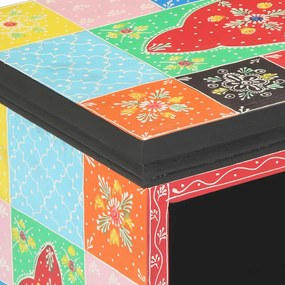 Armário de TV vidaXL Multicolorido 80x35x50 cm em Madeira Sólida de Ma