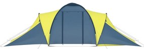 Tenda de campismo para 6 pessoas azul e amarelo