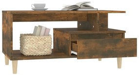 Mesa de centro 90x49x45 cm derivados madeira carvalho fumado