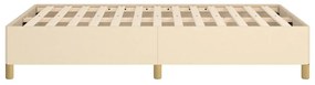 Estrutura de cama sem colchão 120x190 cm tecido creme