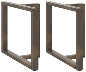 vidaXL Pés de mesa de jantar em forma de T, 2 peças, preto, 100x35x(72-73) cm, aço