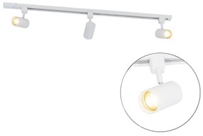 LED Sistema de iluminação de trilho inteligente branco 1-fase 3 luzes incluindo Wifi GU10 - Iconic Jeana Moderno