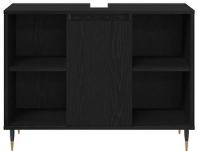 Conjunto de Móveis para Casa de Banho vidaXL 3 peças Carvalho Preto Ma