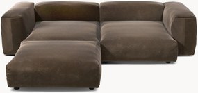 Sofá de canto modular em veludo Vetsak (3 lugares)