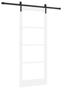 Porta Deslizante ORKDAL Conjunto de 2 Branco e Preto Madeira