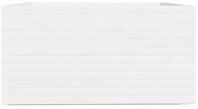 Vaso/floreira de jardim 90x90x49,5 cm pinho maciço branco