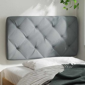 Almofadão de cabeceira 90 cm tecido cinzento-claro